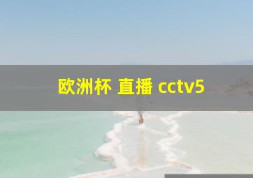 欧洲杯 直播 cctv5